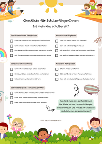 Checkliste für SchulanfängerInnen
