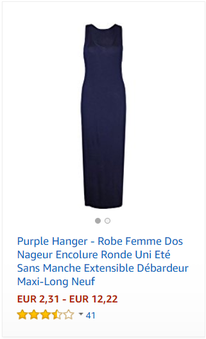 Purple Hanger - Robe Femme Dos Nageur Encolure Ronde Uni Eté Sans Manche Extensible Débardeur Maxi-Long Neuf