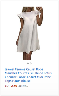 laamei Femme Causal Robe Manches Courtes Feuille de Lotus Chemise Loose T-Shirt Midi Robe Tops Hauts Blouse