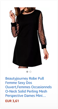Beautyjourney Robe Pull Femme Sexy Dos Ouvert,Femmes Occasionnels O-Neck Solid Perling Mesh Perspective Dames Mini Robe Robe Pull Femme Sexy Longue Robe Pull Femme Sexy Chic