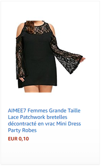 AIMEE7 Femmes Grande Taille Lace Patchwork bretelles décontracté en vrac Mini Dress Party Robes
