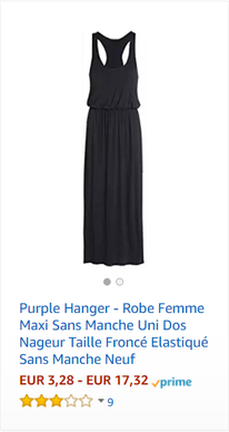 Purple Hanger - Robe Femme Maxi Sans Manche Uni Dos Nageur Taille Froncé Elastiqué Sans Manche Neuf