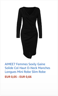 AIMEE7 Femmes Sexily Gaine Solide Col Haut O-Neck Manches Longues Mini Robe Slim Robe