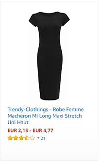 Trendy-Clothings - Robe Femme Macheron Mi Long Maxi Stretch Uni Haut