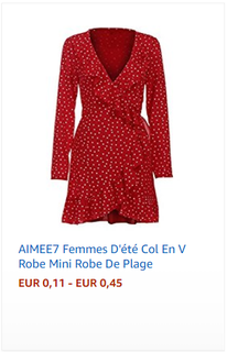 AIMEE7 Femmes D'été Col En V Robe Mini Robe De Plage