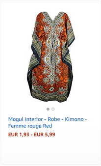 Mogul Interior - Robe - Kimono - Femme rouge Red