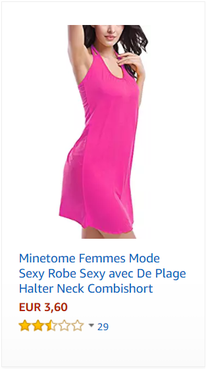Minetome Femmes Mode Sexy Robe Sexy avec De Plage Halter Neck Combishort