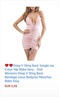 ❤️❤️Deep V Sling Back Sangle sac Creux Hip Robe Sexy，Sisit Womens Deep V Sling Back Bandage creux Bodycon Manches Robe Sexy