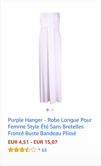 Purple Hanger - Robe Longue Pour Femme Style Été Sans Bretelles Froncé Buste Bandeau Plissé