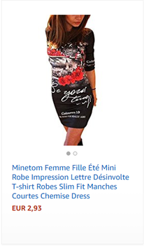 Minetom Femme Fille Été Mini Robe Impression Lettre Désinvolte T-shirt Robes Slim Fit Manches Courtes Chemise Dress