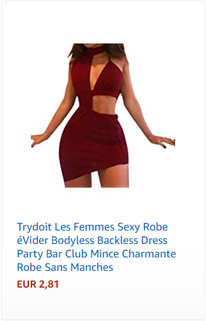 Trydoit Les Femmes Sexy Robe éVider Bodyless Backless Dress Party Bar Club Mince Charmante Robe Sans Manches