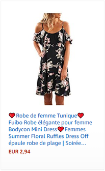 ❤️Robe de femme Tunique❤️Fuibo Robe élégante pour femme Bodycon Mini Dress❤️Femmes Summer Floral Ruffles Dress Off épaule robe de plage | Soirée Cocktail robe