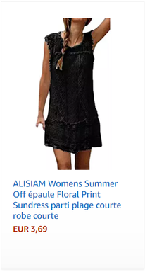 ALISIAM Womens Summer Off épaule Floral Print Sundress parti plage courte robe courte