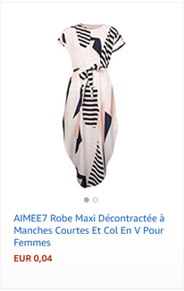 AIMEE7 Robe Maxi Décontractée à Manches Courtes Et Col En V Pour Femmes