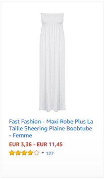 Fast Fashion - Maxi Robe Plus La Taille Sheering Plaine Boobtube - Femme
