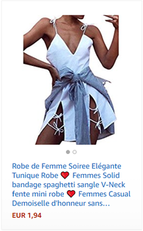 Robe de Femme Soiree Elégante Tunique Robe ❤️ Femmes Solid bandage spaghetti sangle V-Neck fente mini robe ❤️ Femmes Casual Demoiselle d'honneur sans manches dentelle Robe