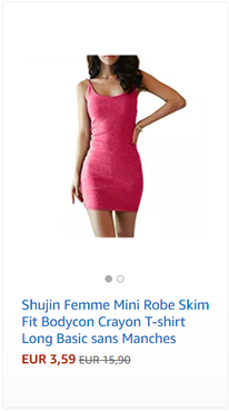 Shujin Femme Mini Robe Skim Fit Bodycon Crayon T-shirt Long Basic sans Manches