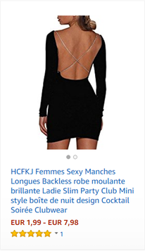 HCFKJ Femmes Sexy Manches Longues Backless robe moulante brillante Ladie Slim Party Club Mini style boîte de nuit design Cocktail Soirée Clubwear