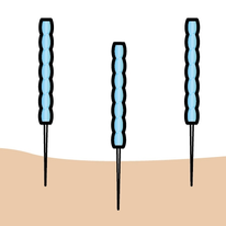 鍼は『浅い、擦る、痛くない』
