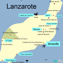 Bild: Karte von Lanzarote