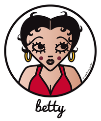 ICONS ICONESBETTY BOOP ILLUSTRATION AFFICHE ART MURAL POSTER CREATION ORIGINALE © Stephanie Gerlier / T FOR TIGER 