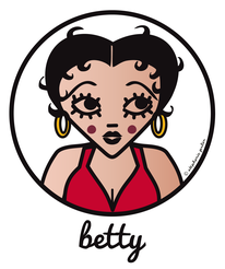 ICONS ICONES BETTY BOOP ILLUSTRATION AFFICHE POSTER ART PRINT / CREATION ORIGINALE © Stephanie Gerlier / T FOR TIGER