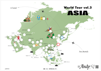 World Tour vol.3 ASIA　地図型シールシート
