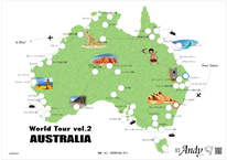 World Tour vol.2 AUSTRALIA 地図型シールシート