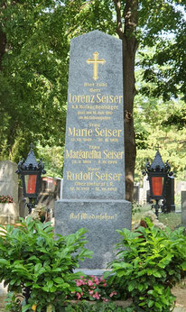 Grab des Hofküchenträgers Lorenz Seiser am Zentralfriedhof in Wien