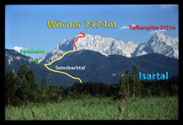 Zum "Wörner" -  2474 m,  im Karwendelgebirge