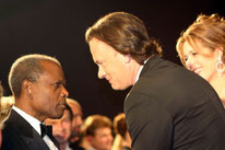 Sydney Poitier et Tom Hanks - Festival de Cannes 2006