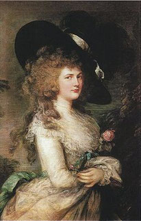 Portrait of Georgiana, Duchess of Devonshire. 1787. Thomas Gainsborough [Public domain], via Wikimedia Commons