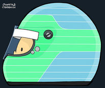 Helmet of Patrick Lemarie by Muneta & Cerracín