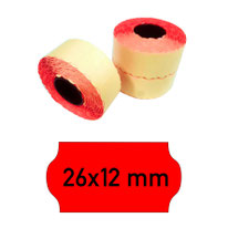 Etiketten 26x12 mm rot