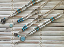 White howlite inspirational gemstone necklaces handmade in Noosa Australia