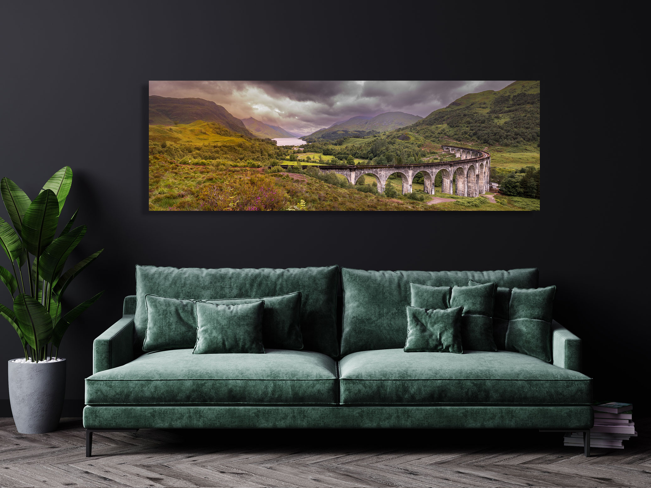 Panoramique du viaduc de Glenfinnan - Ecosse - Poudlard Express