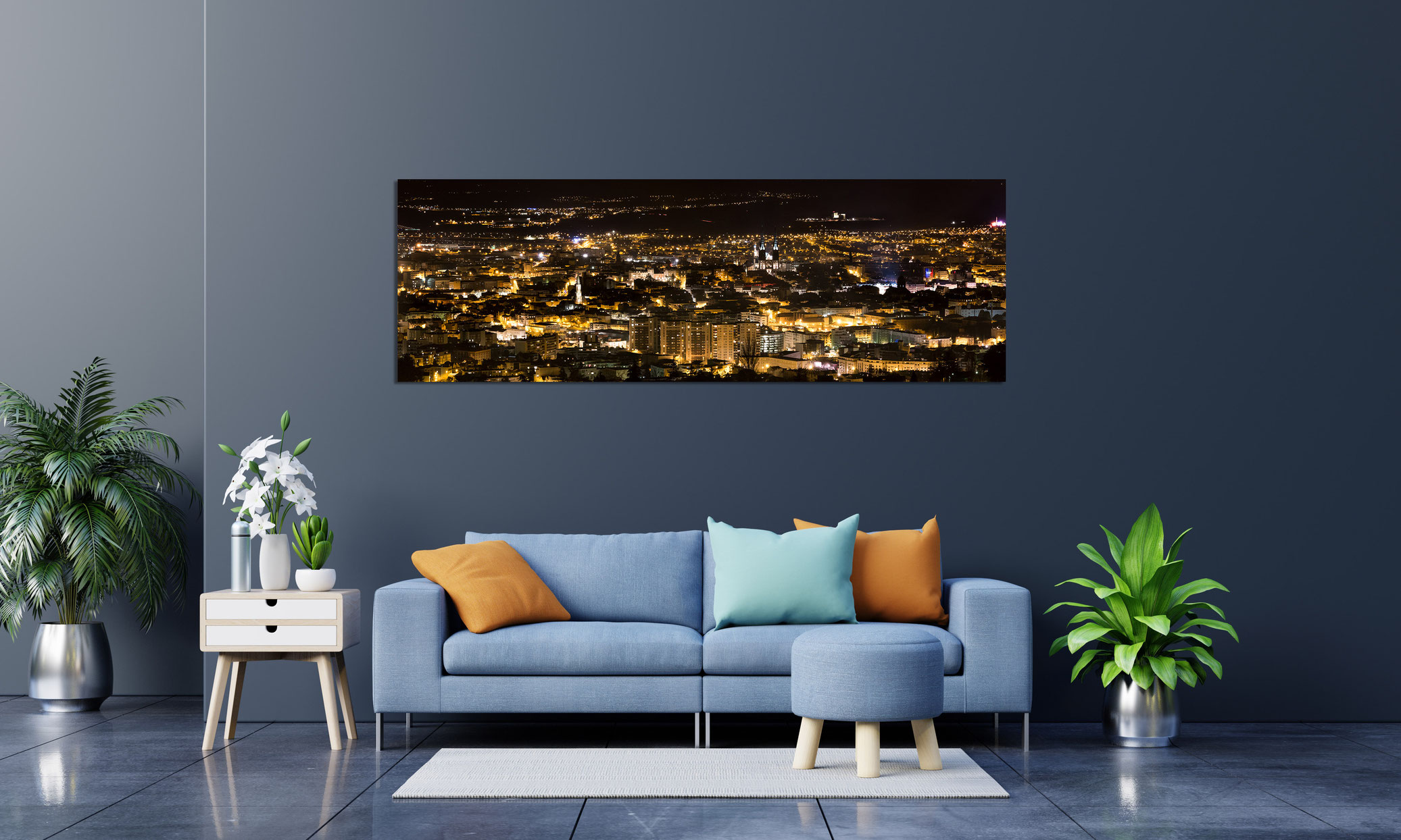 Photo panoramique Clermont-Ferrand de nuit