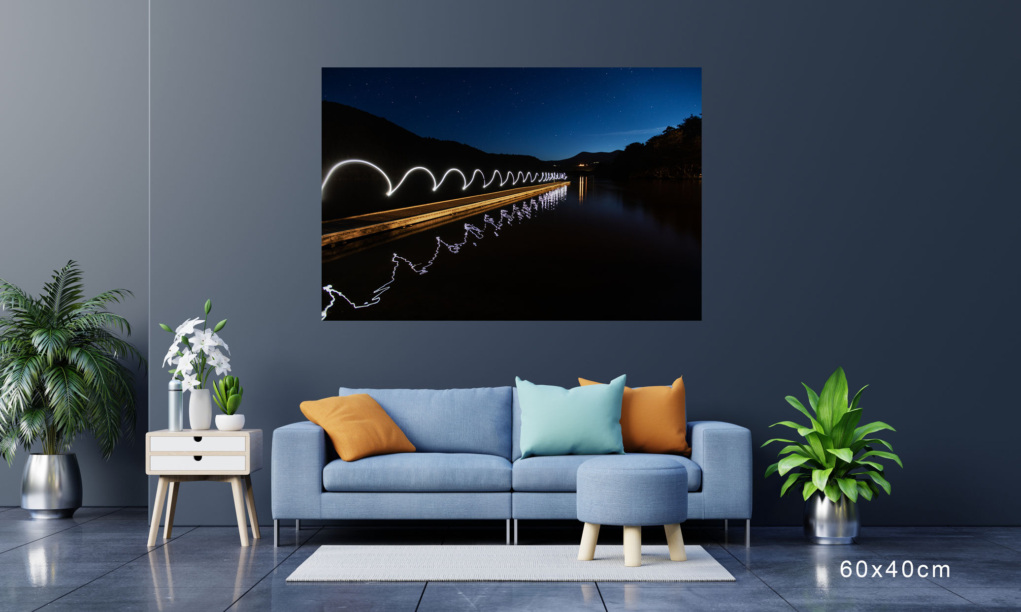 Light painting - Lac Chambon - Auvergne