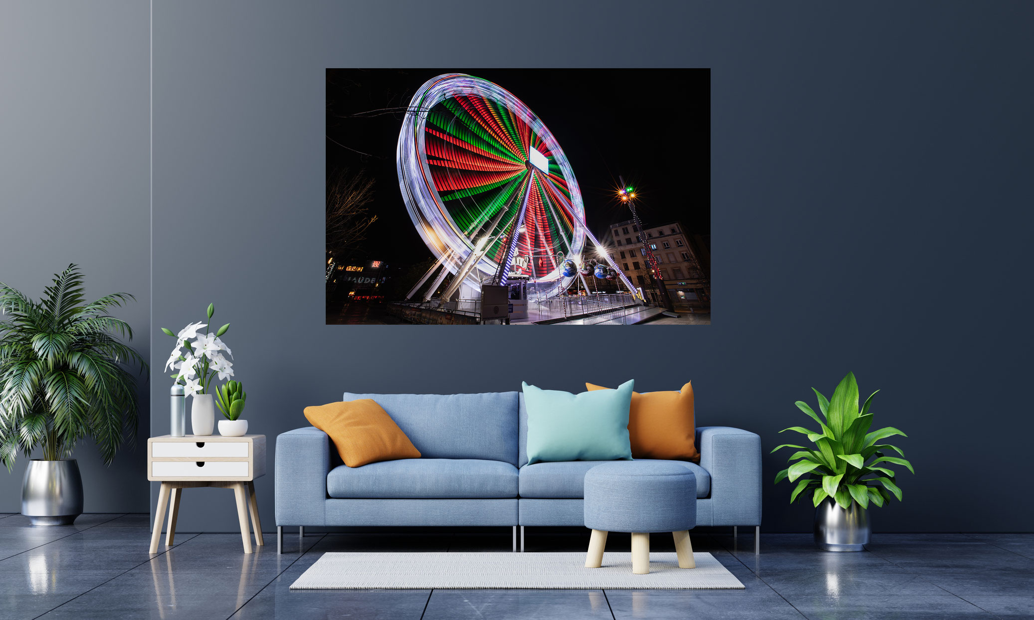 Photo grande Roue de nuit à Clermont-Ferrand