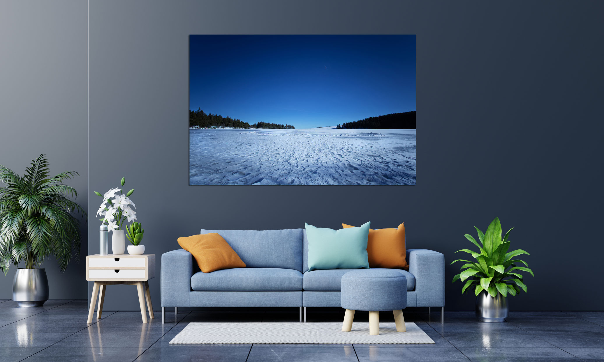 Lac Servières sous la neige