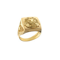 Anello da uomo  in oro giallo 18 kt con leone prezzi sconti outlet - istanti di gioia