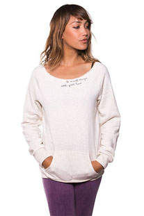BE LOVE – LONGSLEEVE “DO SMALL THINGS WITH GREAT LOVE ECO FLEECE PULLOVER“ MOON