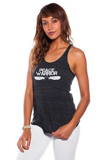 BE LOVE –TANK TOP “PEACE WARRIOR RACER TANK" ECO CHARCOAL