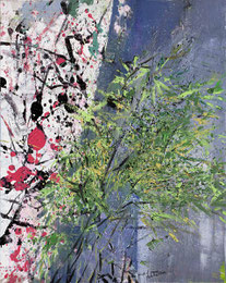 艳阳和竹 SUN AND BAMBOO 100X80CM 布面油画 OIL ON CANVAS 2024
