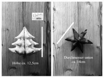 Stoff-Weihnachtsbäumchen 3D -Maßangaben wie beschrieben