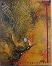 daluz composition abstraction lyrique abstraite aux formes colorées 