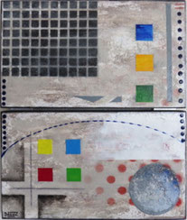 daluz composition abstraction géométriqueabstraite aux formes colorées 