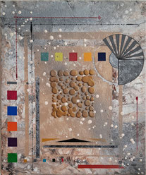 daluz composition géométrique abstraite aux formes colorées inspiration Kandinsky et Miró