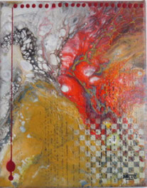 daluz composition abstraction lyrique abstraite aux formes colorées 