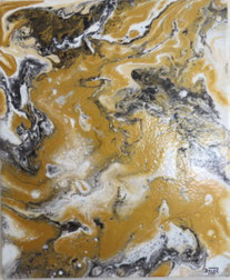 daluz composition abstraction lyrique abstraite aux formes colorées 